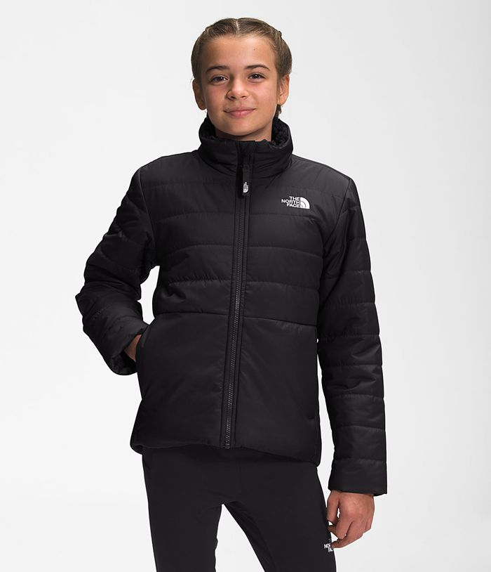 Chaqueta The North Face Niña Reversible Mossbud Swirl - Colombia OVNEBK845 - Negras